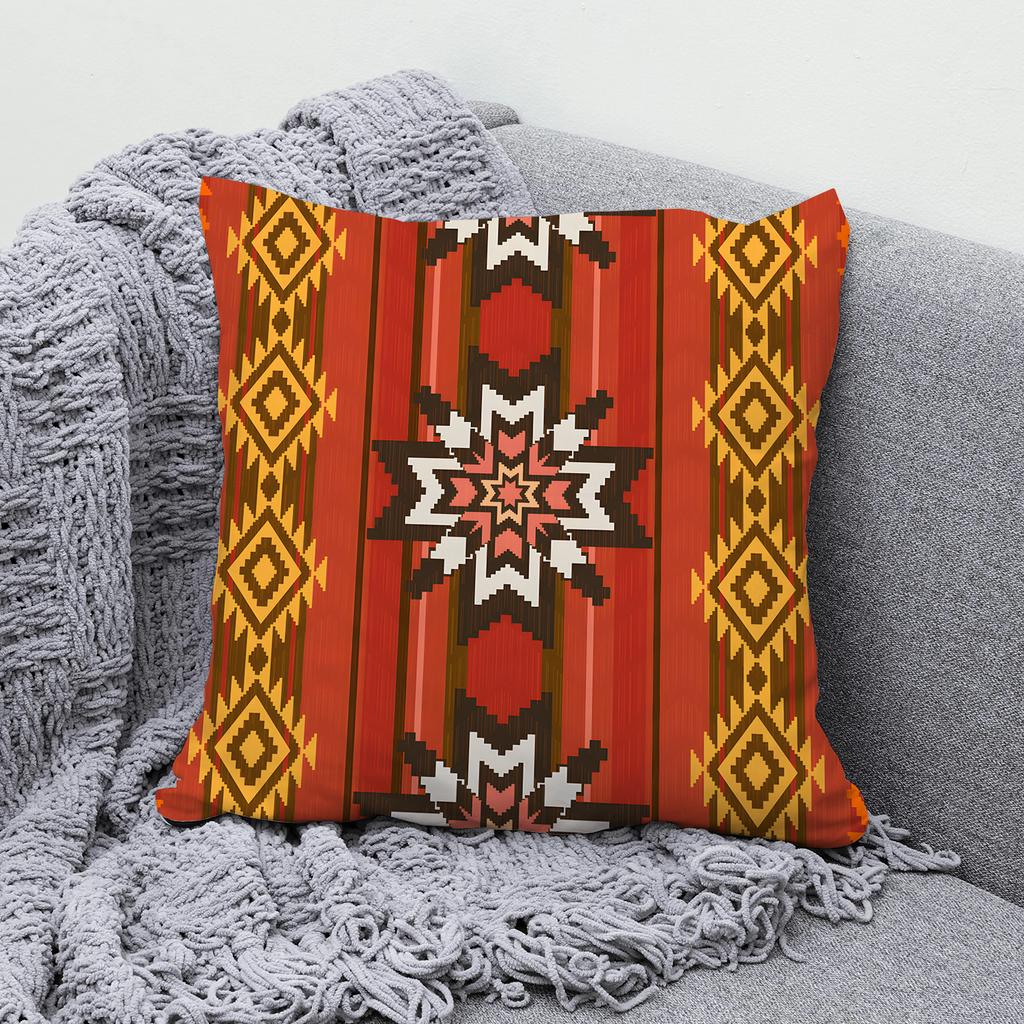 Home Decor Bohemian Pattern Geometric Pillow Covers Pattern Cushion Cover Suitable for Sofa Bedroom Car Pillow Cover