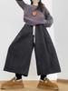 Women's High-Waist Corduroy Wide-Leg Lantern Pants - Autumn/Winter Casual Style