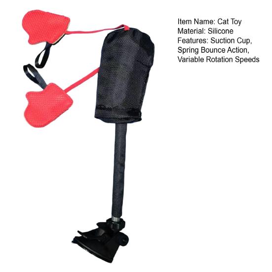 Cat Boxing Gloves Toy with Firm Suction Cup Spring Bounce Action Interactive Kitten Punching Bag Toy