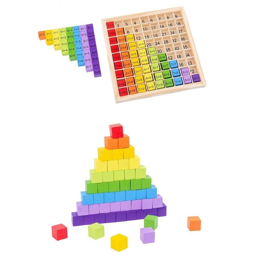 Wooden Multiplication Table Board Interactive Puzzle Learning Toy Math Education Toy  Learning