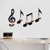 Black Music Note Wall Sconce Metal Wall Mounted Candle Holder Musical Symbol Tea Light Holder Rack for Living Room Dining Room