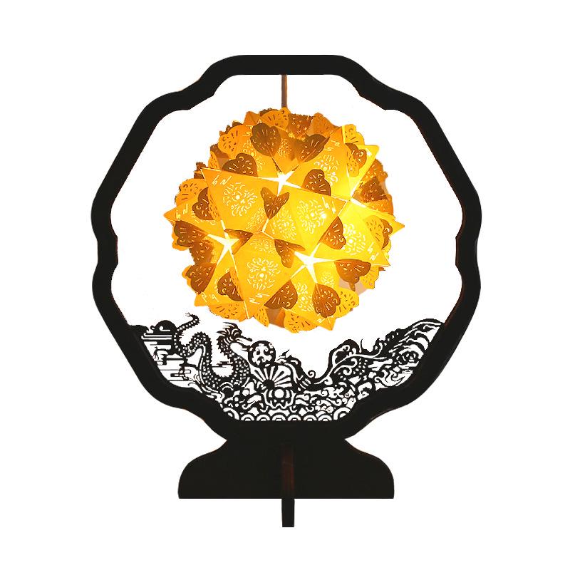 DIY Christmas Wish Tree 3D Paper Carving Lamp - Handmade Light & Shadow Ornament Custom