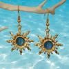 Gothic Sunflower Earrings Inlaid with Acrylic Funny Designer Elegant Geometric Y2K Earrings