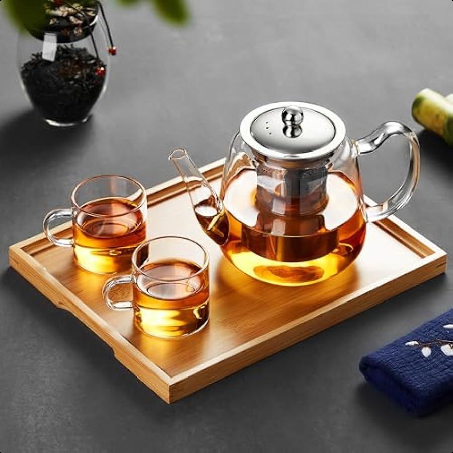 

Стеклянный чайник с ситечком, термостойкий, из боросиликатного стекла, чайник для плиты, безопасный, 30 жидких унций United States