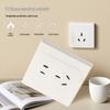 A6 Double-Opening Single/Double-Pole Multi-Control Switch Socket Panel - White