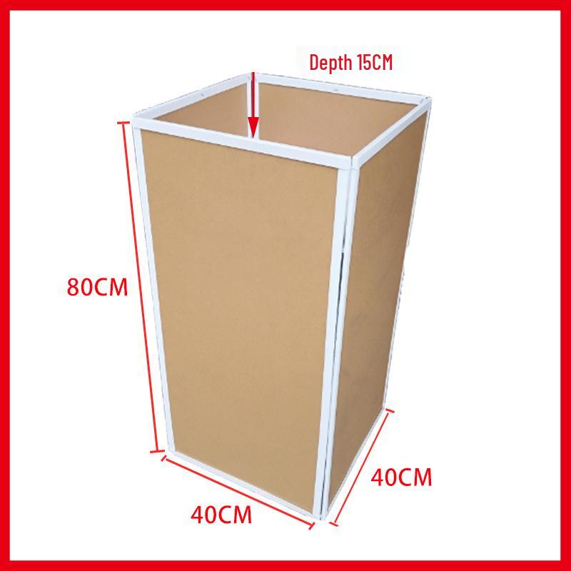 Wood-Plastic Foldable Snack Display Stand for Supermarkets