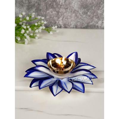 Lotus Kamal Diya para Puja Itens de Decoração de Diwali Diyas de Latão Suporte para Lâmpada de Óleo para Sala de Pooja Itens de Decoração de Diwali para Casa