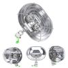 BRS H22 1PCS Stainless Steel Silver Butane Gas Stove Double Head Portable Heater for Outdoor Camping Night Fishing