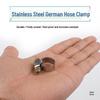 German-style Stainless Steel Hose Clamp for Gas, Water, and Oil Pipes - Semi-Steel Screw, Car Heater Clip.