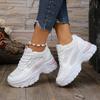 Fashion Ladies Shoes 2025 New Lace-up Women's Vulcanize Shoes Fashion Plus Size Mesh Outdoor Slip-Resistant Comfortable Casual Shoes