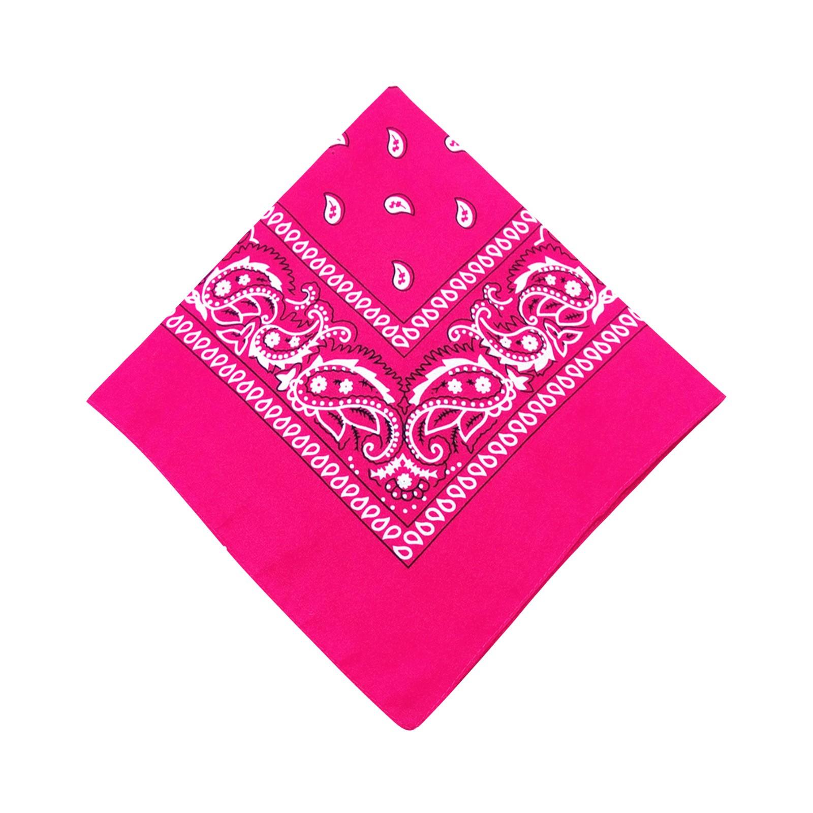 

Новый хлопковый головной платок с узором «Пейсли Свиток», квадратная бандана, окрашенная в технике тай-дайд One Size горячий розовый