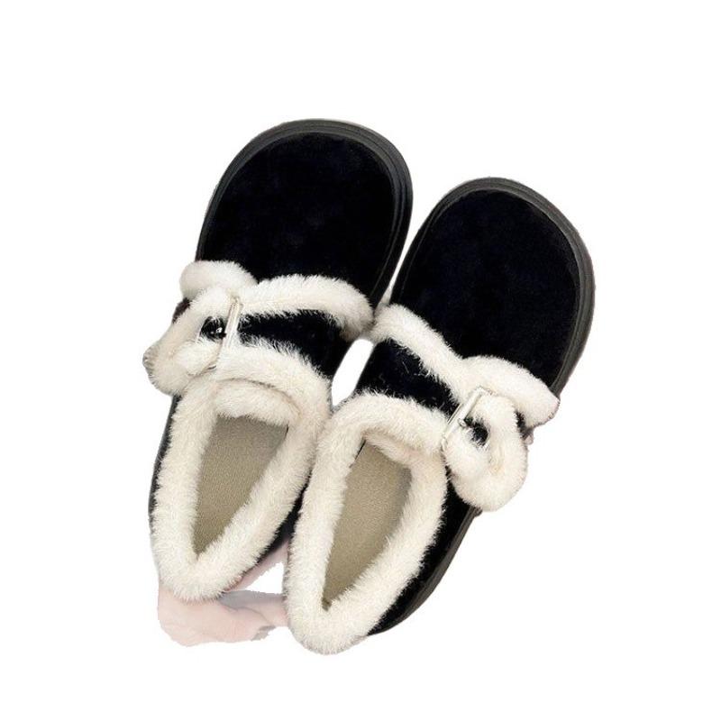 New Women's Cotton Shoes with Added Fleece and Thickened Warmth, Height-increasing Thick-soled Snow Boots