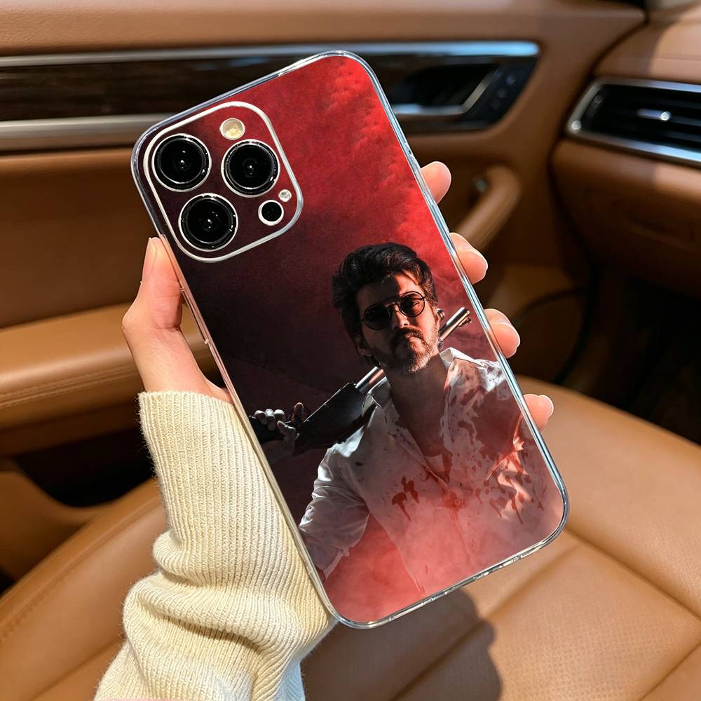 Thalapathy Vijay India Phone Case For iPhone17,16,15,14,13,12,Pro Max,16/15/14 Plus XS Soft Silicone Transparent Cover