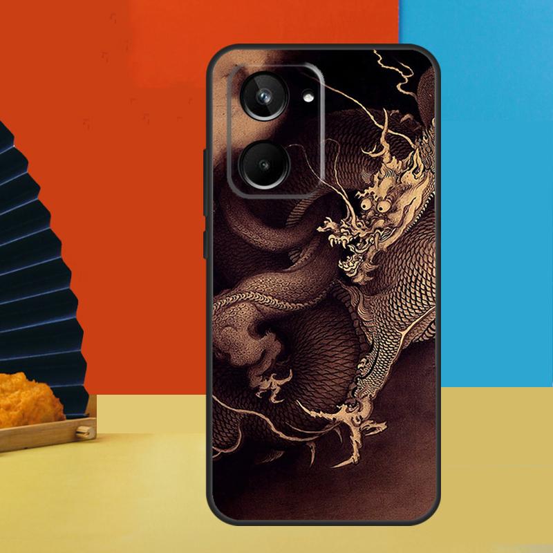 Chinese Style Crane Dragon For Realme GT7 Pro GT6 10 11 12 13 14 15 Pro Plus C55 C67 C63 C61 C53 C31 C65 C71 C75 Case