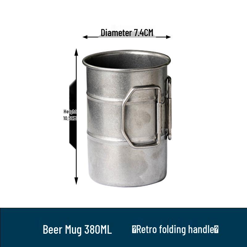 

Stainless Steel Frosted Retro Camping Mug - Vintage Coffee, Water, Picnic & Beer Cup