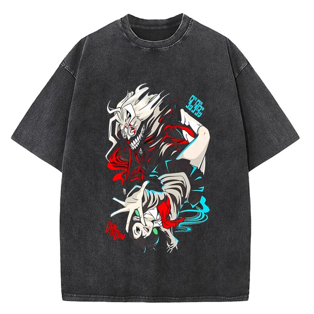 Dandadan Okarun T-Shirt Herren Japanisches Anime T-Shirt Cartoon Hohe Qualität Baumwolle T-Shirt Ästhetisches Mode T-Shirt Männlich