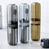 Toothbrush Storage Box Transparent Portable Travel Case with Leak-Proof Lid Integrated Mouthwash Cup Toothbrush