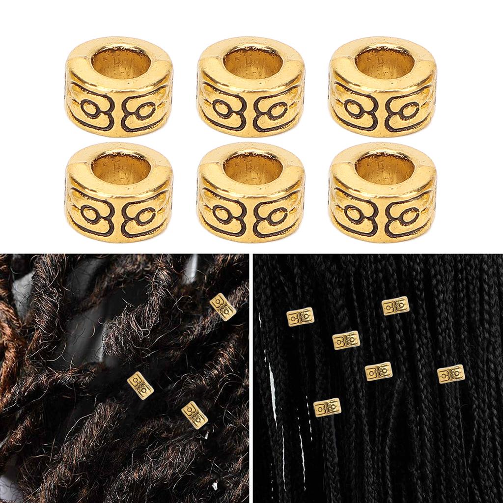 30pcs Fashionable Beard Hair Beads   Alloy Hair Braiding Beads Jewelry Bracelet Accessories