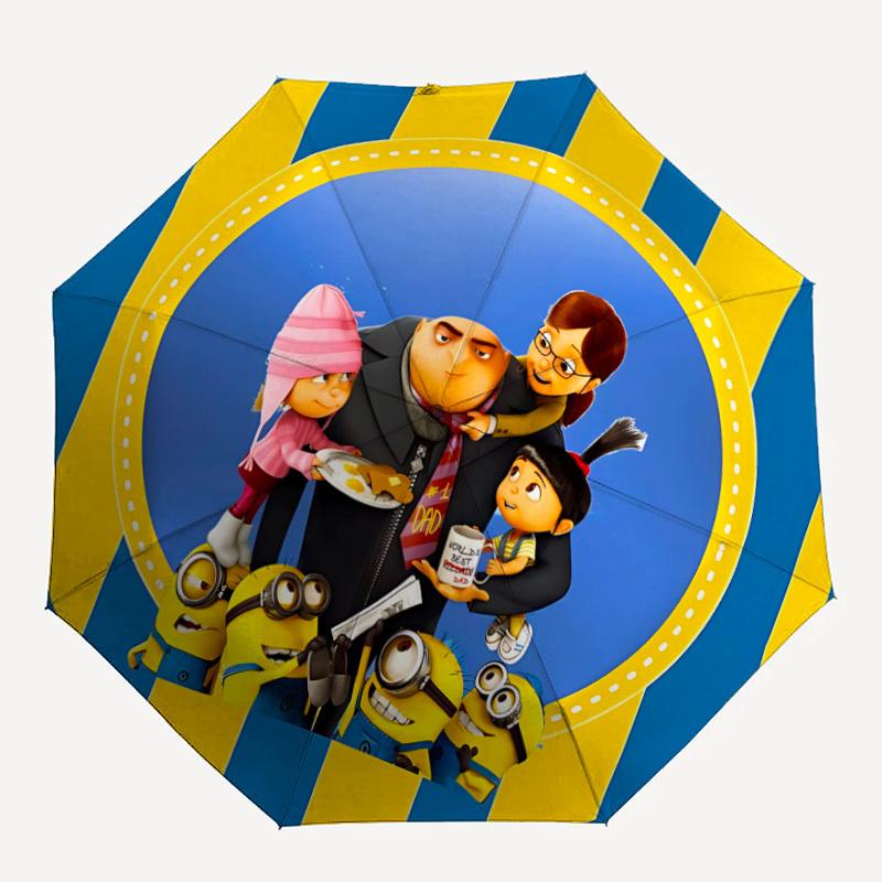 

1pc Minions Movie Automatic Umbrella Durable Iron Frame & Plastic Handle, Gift for Men & Women, Sturdy Construction, Best for Christmas, Helloween, Pl