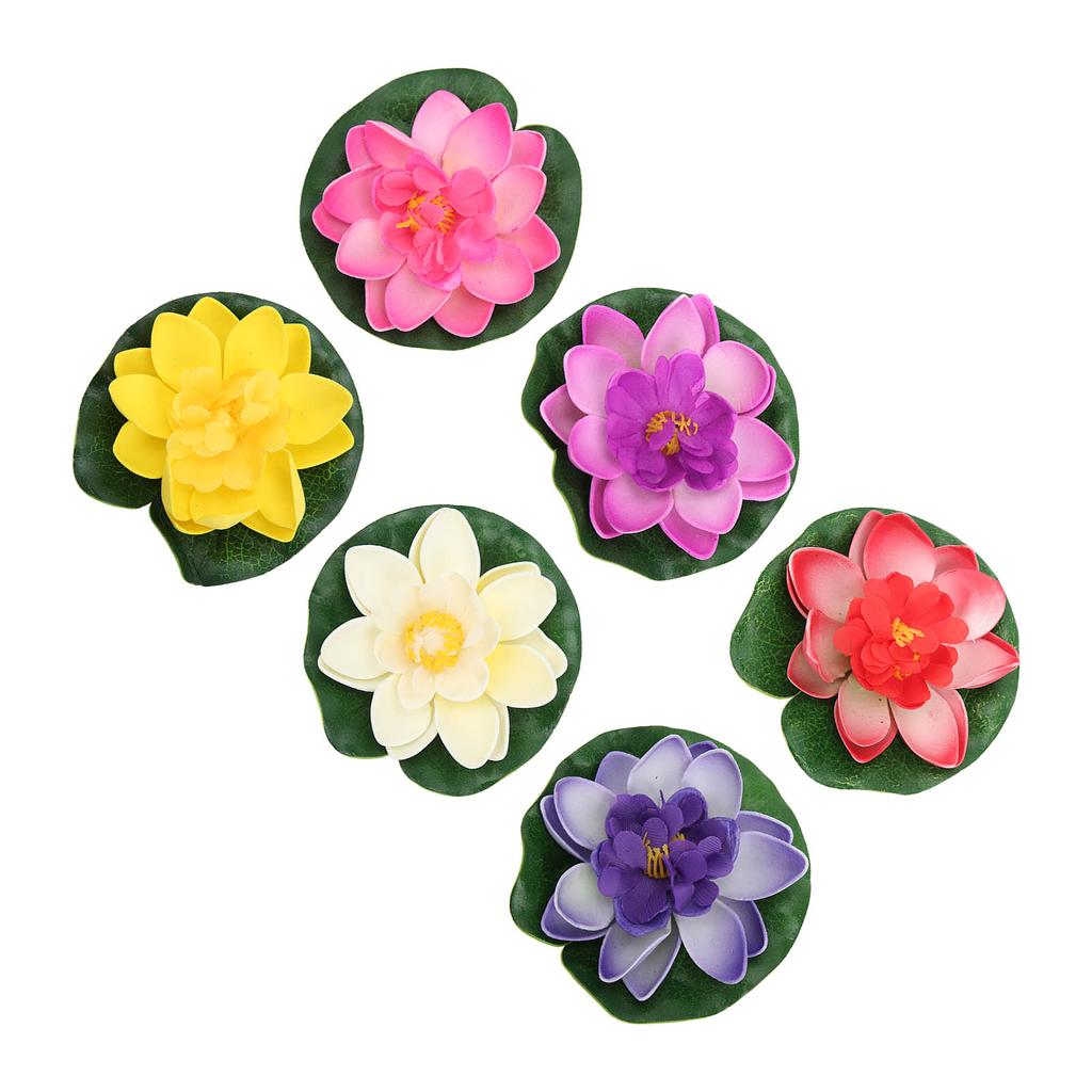 6pcs Artificial Pond Plants 6 Colors Lightweight Durable DIY Making Attractive Decorative Shooting