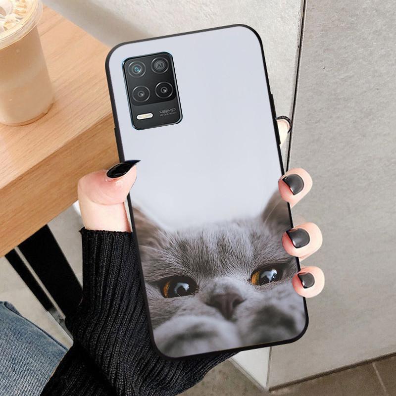 Für Realme 8 4G 5G Hülle 8 Pro Weiche Silikonhülle Für oppo Realme 8i RMX3151 Schwarzer Wolf Rückseite Für Realme 8Pro Handy Stoßfänger
