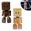 Shaking Feet Wooden Doll Robot Car Aromatherapy Diffuser Cute Car Interior Ornaments Air Outlet Decor Accessories Creative Gifts