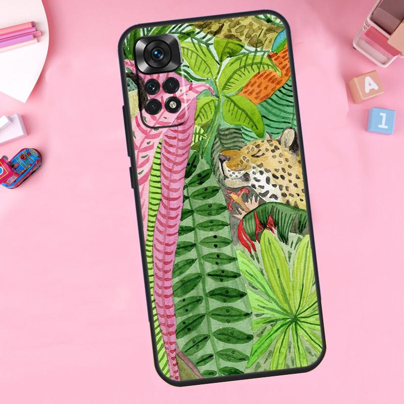 Cute Cartoon Sloth Leopard For Xiaomi Redmi Note 14 13 10 11 12 15 Pro Plus Phone Case For Redmi 15C 13C 12C 10C 14C 15
