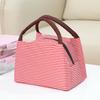 1pc Reusable Striped Outdoor Camping Lunch Bag, Pinic Bag, Tote Bento Bag for Outdoor Camping, School,Work