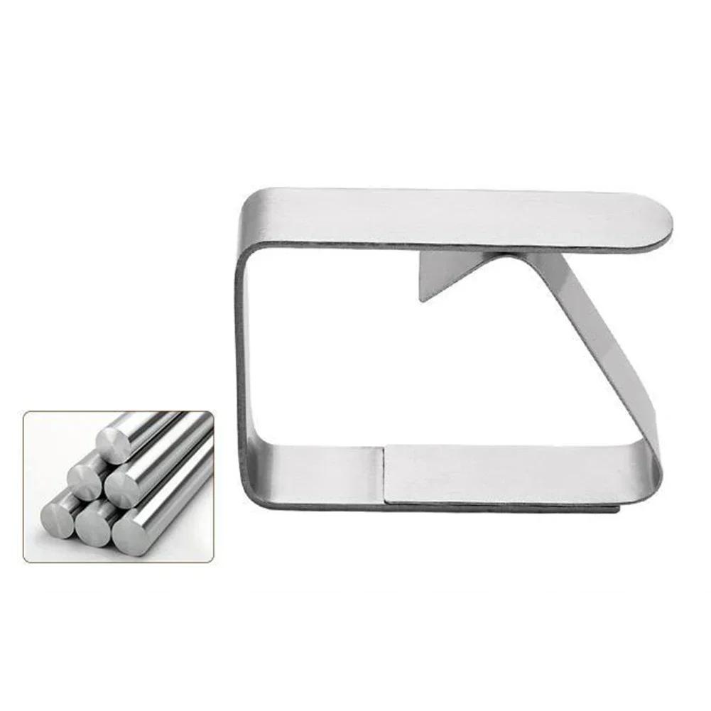 4pcs Stainless Steel Tablecloth Clips Non-Slip Table Cloth Fixing Clips Holder For Party Wedding Picnic Table Cover Clamps