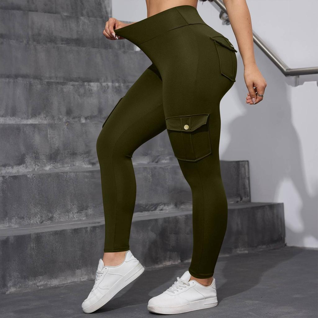 Women's Pants Fashion Casual Pants Solid Color Drawstring High Waist Pants With Pockets