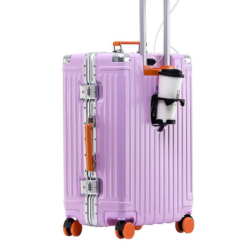 OEING Multi-functional Aluminum Frame Suitcase 24 Inch