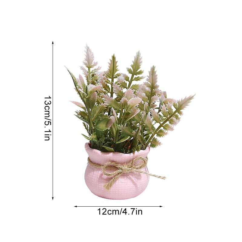 1/4 Stück Simulierte Topfpflanzen Niedliches Phalaenopsis-Design Bürodekor Rosa Thema Geschenk Mini Party 13cm