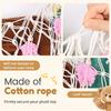 Stuffed Animal Hammock Net Cotton Rope Hanging Plush Toy Storage Net with Tassel Room Decorative Toy Organizer Kids Stuffed Mesh