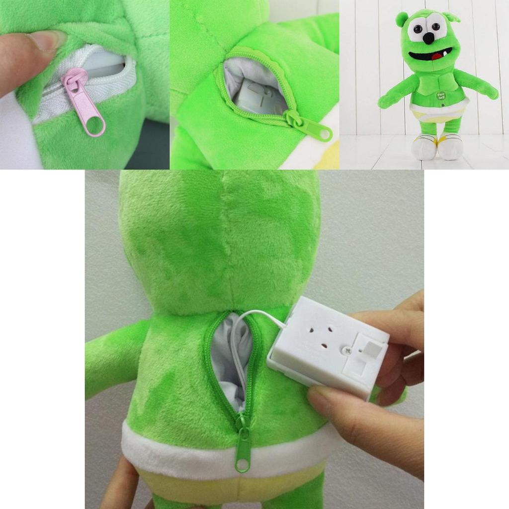 Adorable Singing Gummy Bear Plush Toy Soft Stuffed Animal Doll Perfect Gift For Kids