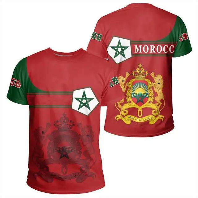 

Morocco National Emblem Flag T-Shirts 3D Print Men Woman Short Sleeve T Shirt Oversized Harajuku Tops Tees Kids Unisex Clothing 6XL