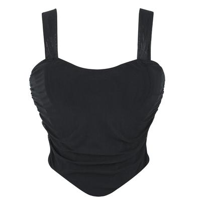 JYL Shoulder Strap Breathable Mesh Elastic Bra Support Sexy Top Breathable