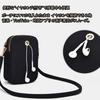 [To all Genie] Crossbody Vertical Mini Smartphone Pouch Shoulder Bag for Women (Black)