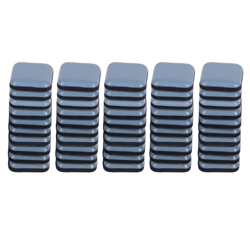 

50Pieces Sturdy Quiet Sliding Furniture Pad With Teflons Surfaces Accessory For Hardwoods Floor and Rugs Protective 20x20mm