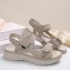 2024 Summer Plus Size Women's Thick Sole Beach Sandals with Velcro Closure