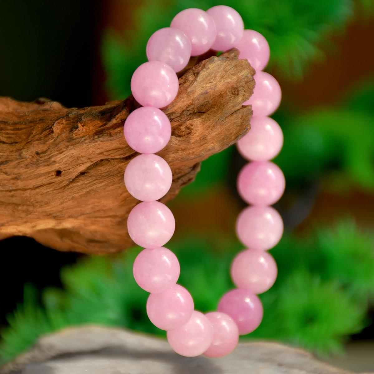 

Браслет из натурального камня Лавандовый кварц, эластичный, богемный, женский, весенне-летняя мода, изысканный, ручной работы, с цирконом