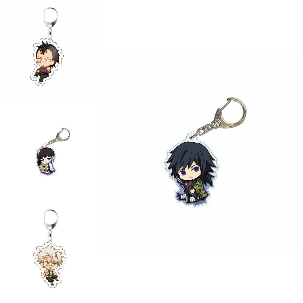 Stylish And Lightweight Demon Slayer Anime Cartoon Character Acrylic Keychain Bag Pendant Accessories Easy To Carry