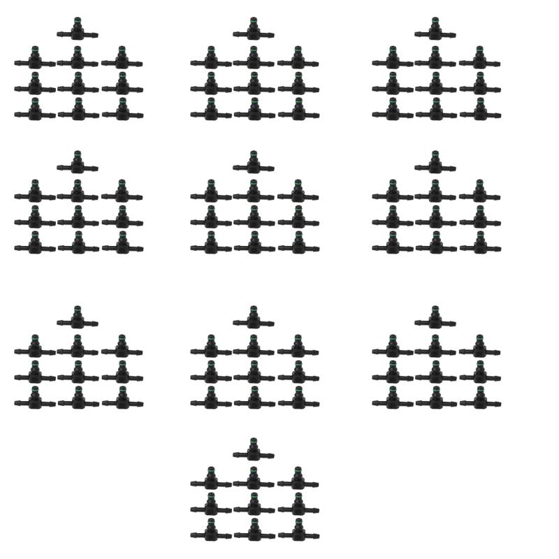 10-100 Pcs T Tipo Conector Tubo Mangueira Joiner Tubo Combustível Para Bosch 110 Série Injetor Disel Common Rail Injetor Peças Plástico