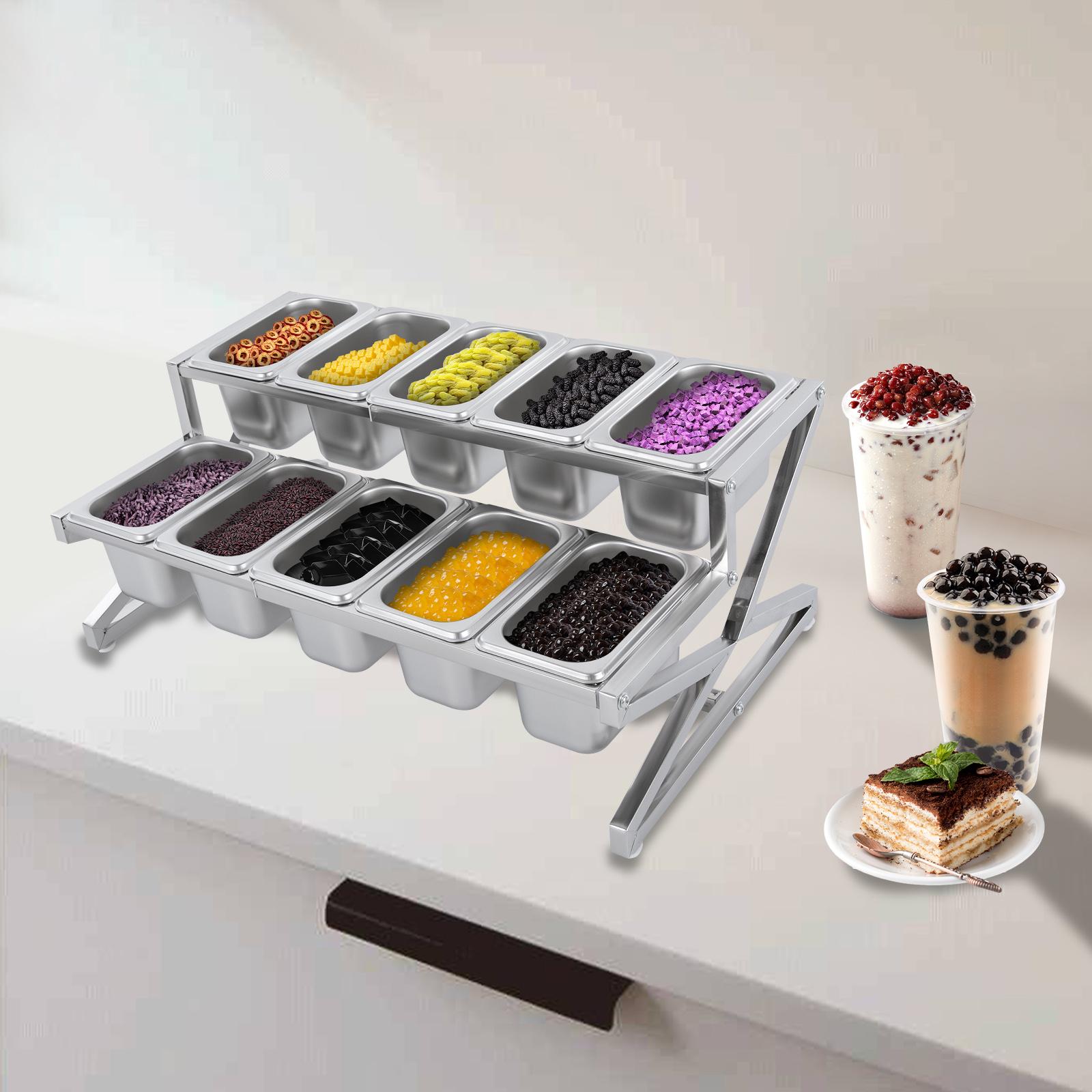 10-Tier Expandable Spice Rack, 2-Tier Spice Shelf Organizer, Stackable Kitchen Spice Rack, Countertop Space-Saving Spice Storage 2-tier серебряный