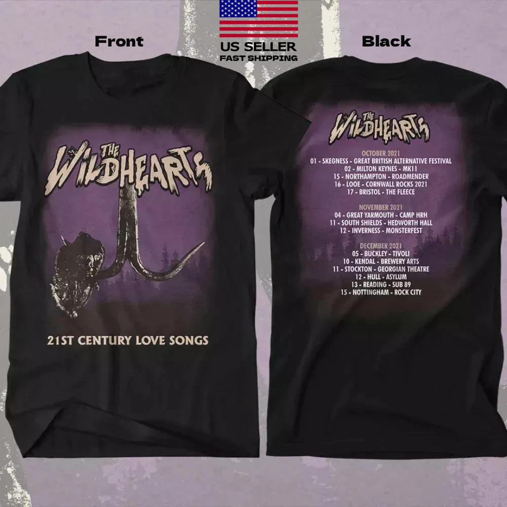 The Wildhearts Band Black Cotton Unisex S-5XL Unisex T-Shirt S 1990₽