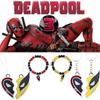 Deadpool Wolverine Best Friends Heart Geometric Alloy Necklace Red Yellow Cartoon Gift