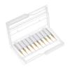 AD23-10PCS Fraise en carbure à revêtement titane Fraise à graver Fraise CNC Mèches pour machine PCB, Queue 1/8 pouce