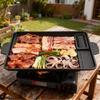 Korean Grill Meat Plate Aluminum Titanium Coating Barbecue Pan Camping Board Griddle for Outdoor Cassette Stove and Induction
