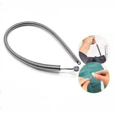 Biegsamer Feder-Kordelzug-Einfädler-Clip DIY-Werkzeug Elastische Kordel Seil Nähschleifen-Set Flexibler Kordelzug-Faden Nähzubehör