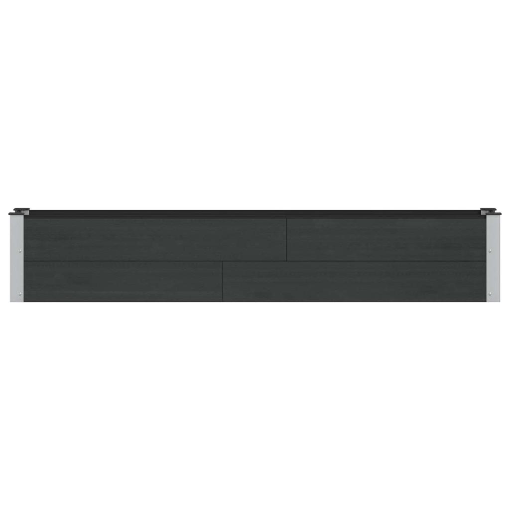 Raised Garden Bed Black 200 x 30 x 36 cm