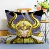 Heroic Mythological Warriors GGold Saint Cushion Cover Washable Linen Pillowcase Soft  for Sofa Bed Cozy Home Room Decor